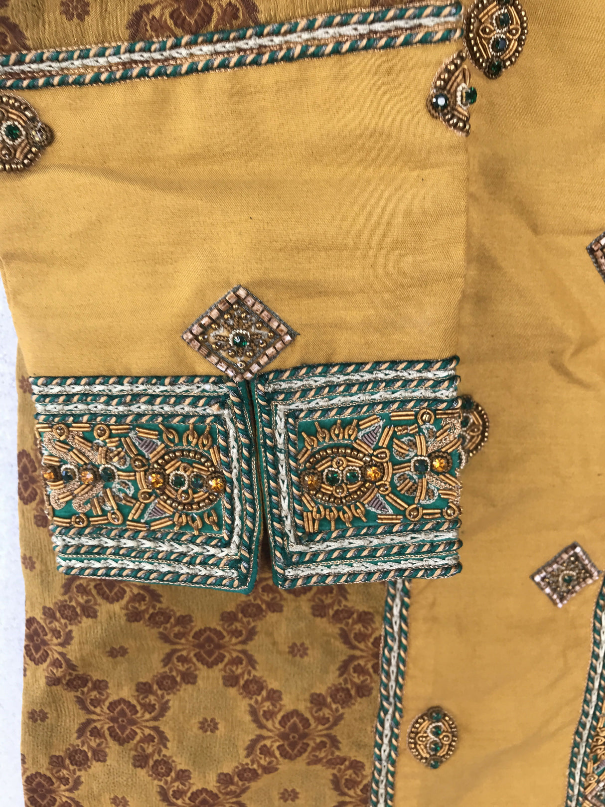 Mustard Embriodered Sherwani | Men Shalwar Kameez | Small | Worn Once