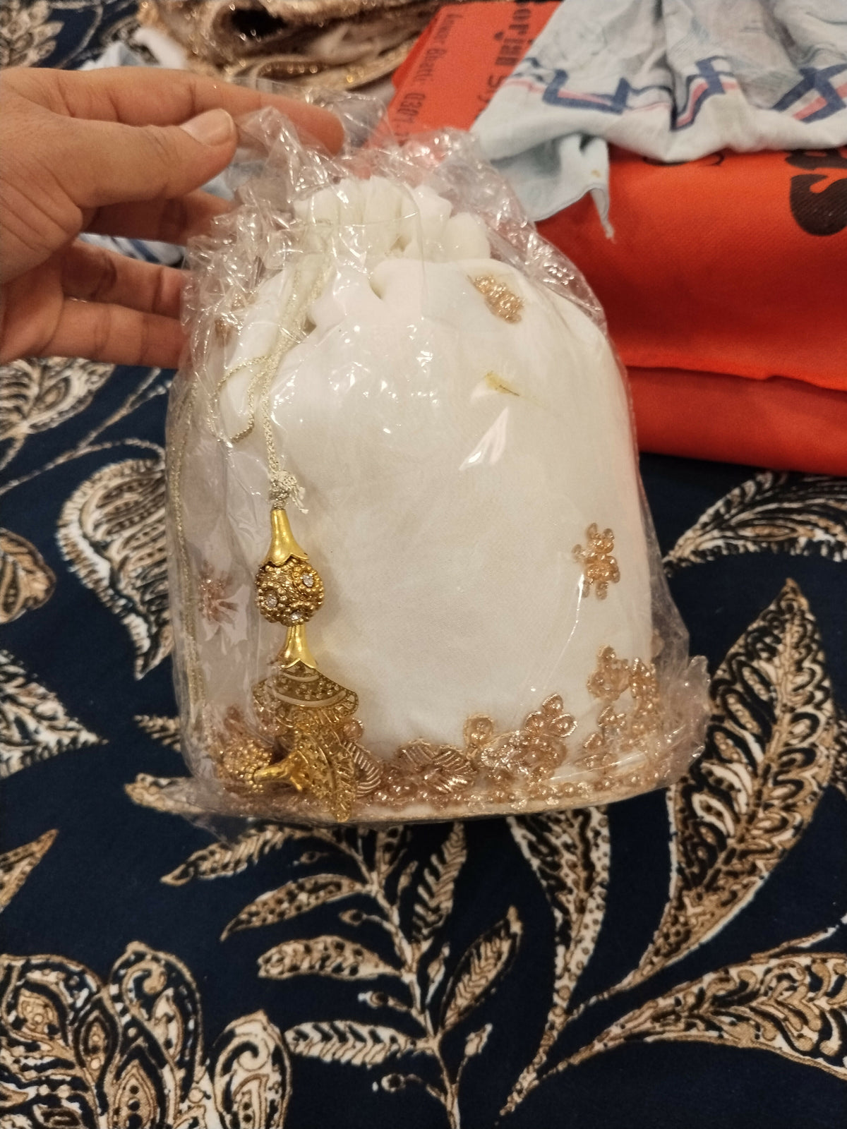 Fancy Gharara Dress | Women Locally Made Formals | Ghararas Shararas & Lehangas | Golden & Off White | Medium | Brand New