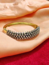 Gold Plated Zircon Stones Handcuff | Women Jewelry | Bangles/Bracelets | Brand New