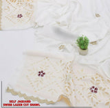 Self Jacquard Embroidered Summer Shawl | Women Clothing | Shawls | Brand New