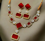 Square/Rectangle Drop Necklace Set-245 | Women Jewelry | Wedding Jewelry & Sets | Brand New