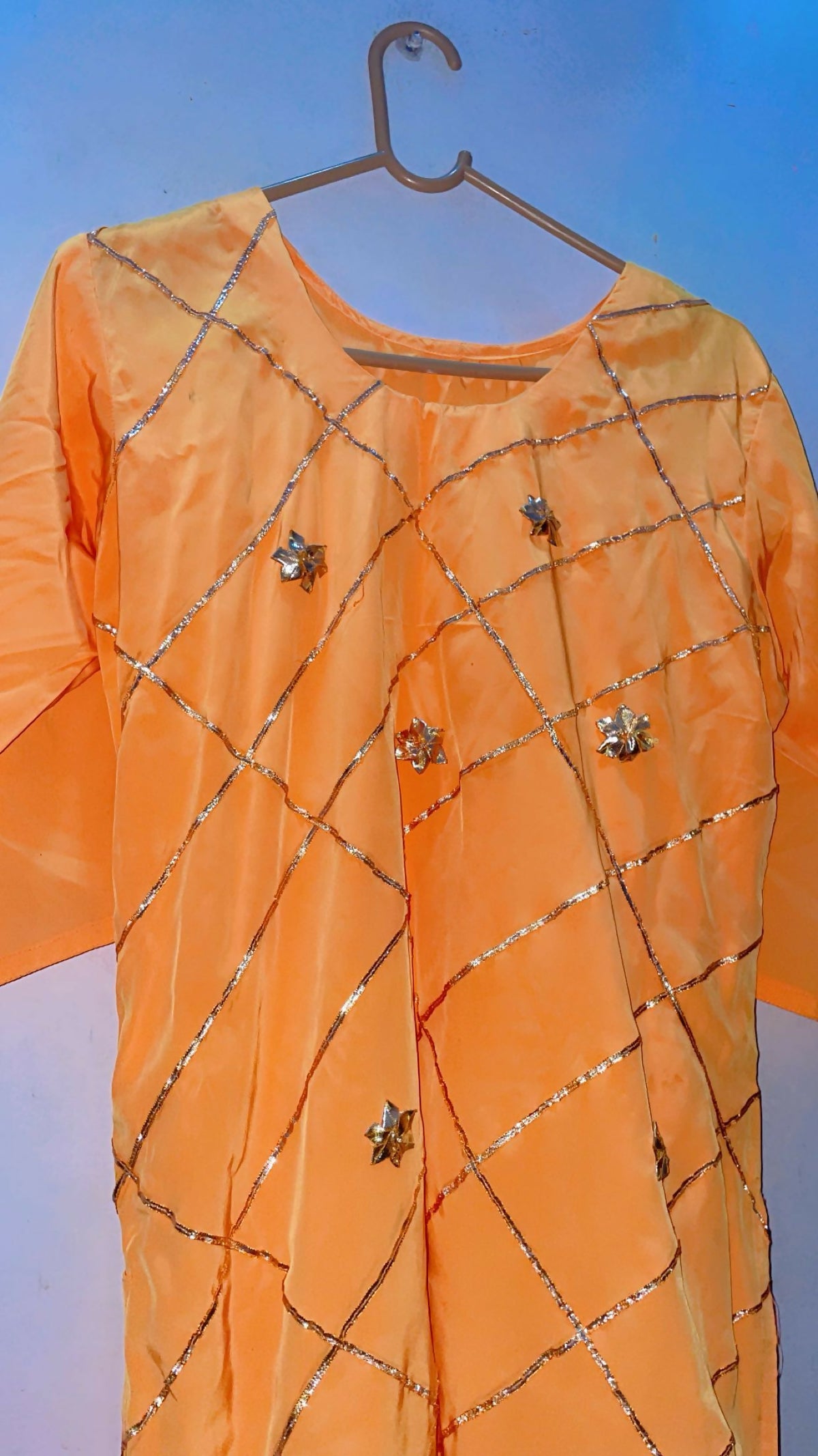 3 PC Fancy Mehndi Dress | Women Bridals | Yellow | Large | Worn Once