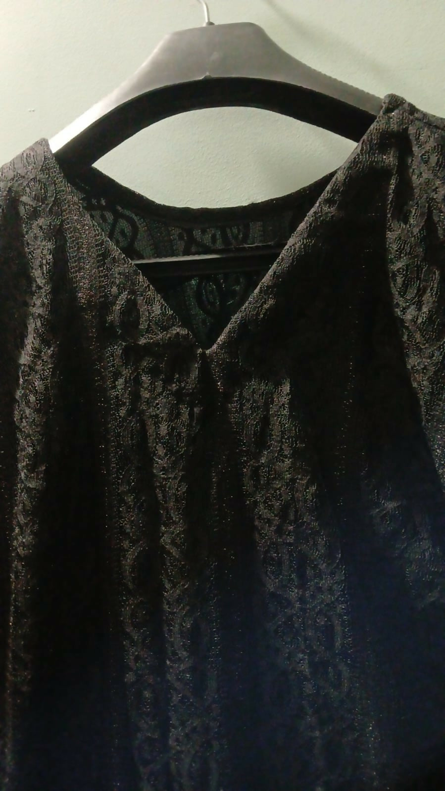 Black Net Kurti | Women Locally Made Kurta | Large | Preloved