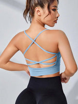 Buy SHEIN Yoga Basic Crisscross Back Sports Bra in Pakistan