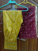 Ziva Mustard | Kids | Girls Shalwar Kameez | 13 to 14 Yrs | Worn Once