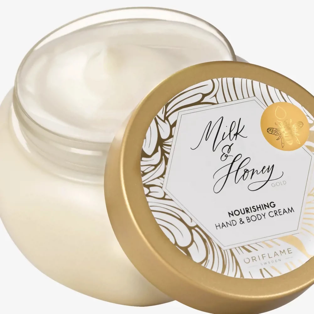 Oriflame | Milk & Honey Gold Nourishing Hand & Body Cream | Women Beauty Skincare | 250 ml | Brand New