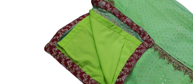 Green Embroidered Shirt | Women Embroidered Anrahkha | Worn Once