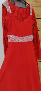 Red maxi with Blouse | Women Froks & Maxis | Medium | Worn Once