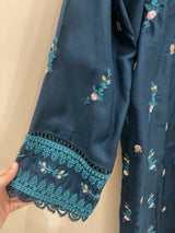 Navy Blue 3PC Stitched Suit| Women Locally Made Kurta | Small | New