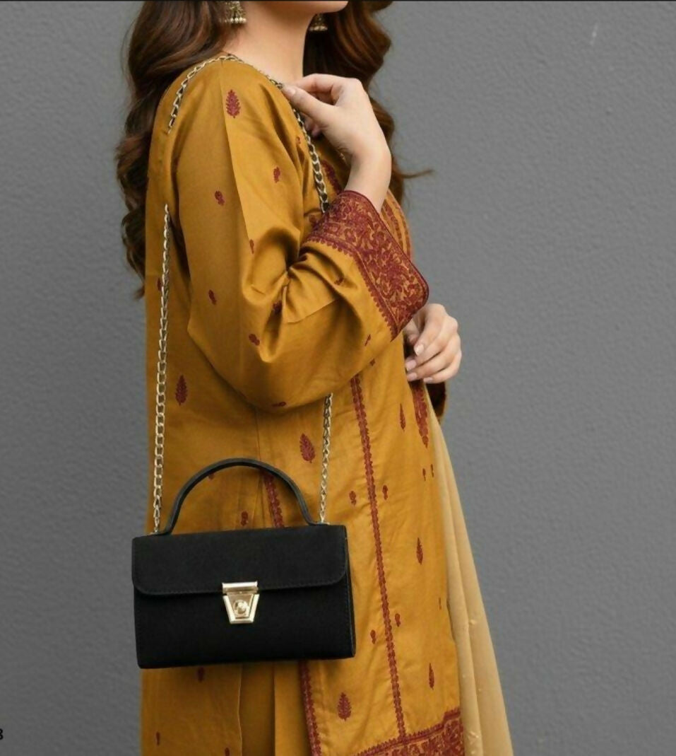 Classic Lock Ladies Handbag-(00076-00079) | Women Bags | Brand New