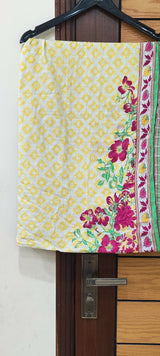 Yellow Lawn 2 Pcs | Women Locally Kurta | Medium | Preloved