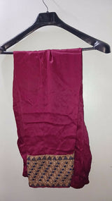 Brown Embroidered Golden & Pink 2Pcs Maxi | Women Frocks & Maxis | Medium | Preloved