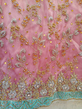 Tea Pink Net Maxi | Women Bridals | Valima/Reception | Medium | Worn Once