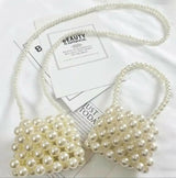 Mini Pearl Beaded Bag with Long Strap | Brand New | Pearls Bag