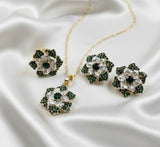 Round Flower Pendant Set-00267 | Women Jewelry | Necklaces & Pendants | Brand New
