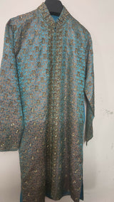 Indian Kumkhawab Sherwani | Men Shalwar Kameez | XLarge | Preloved