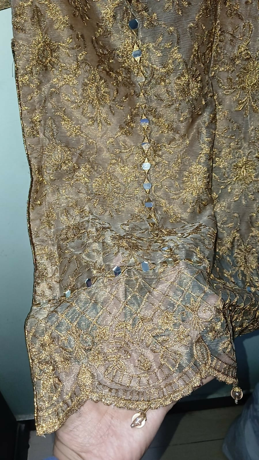 Brown Embroidered Blue 2Pcs | Women Locally Made Formals | Medium | Preloved