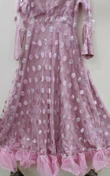 Long Maxi With Frill | Women Frocks & Maxis | Pink | Medium | Worn Once