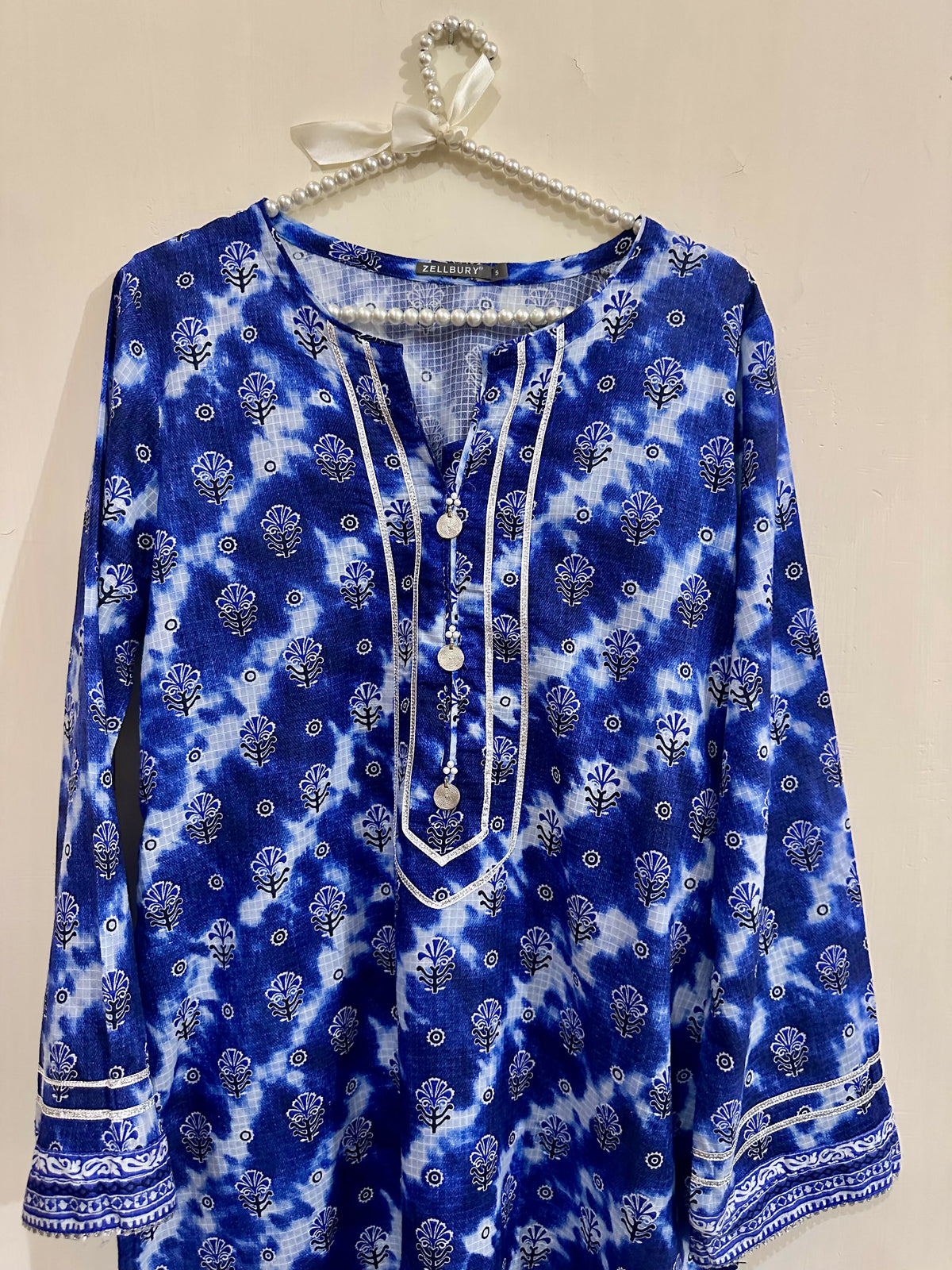 Zellbury | Women Branded Kurta | Blue | Small | Worn Once