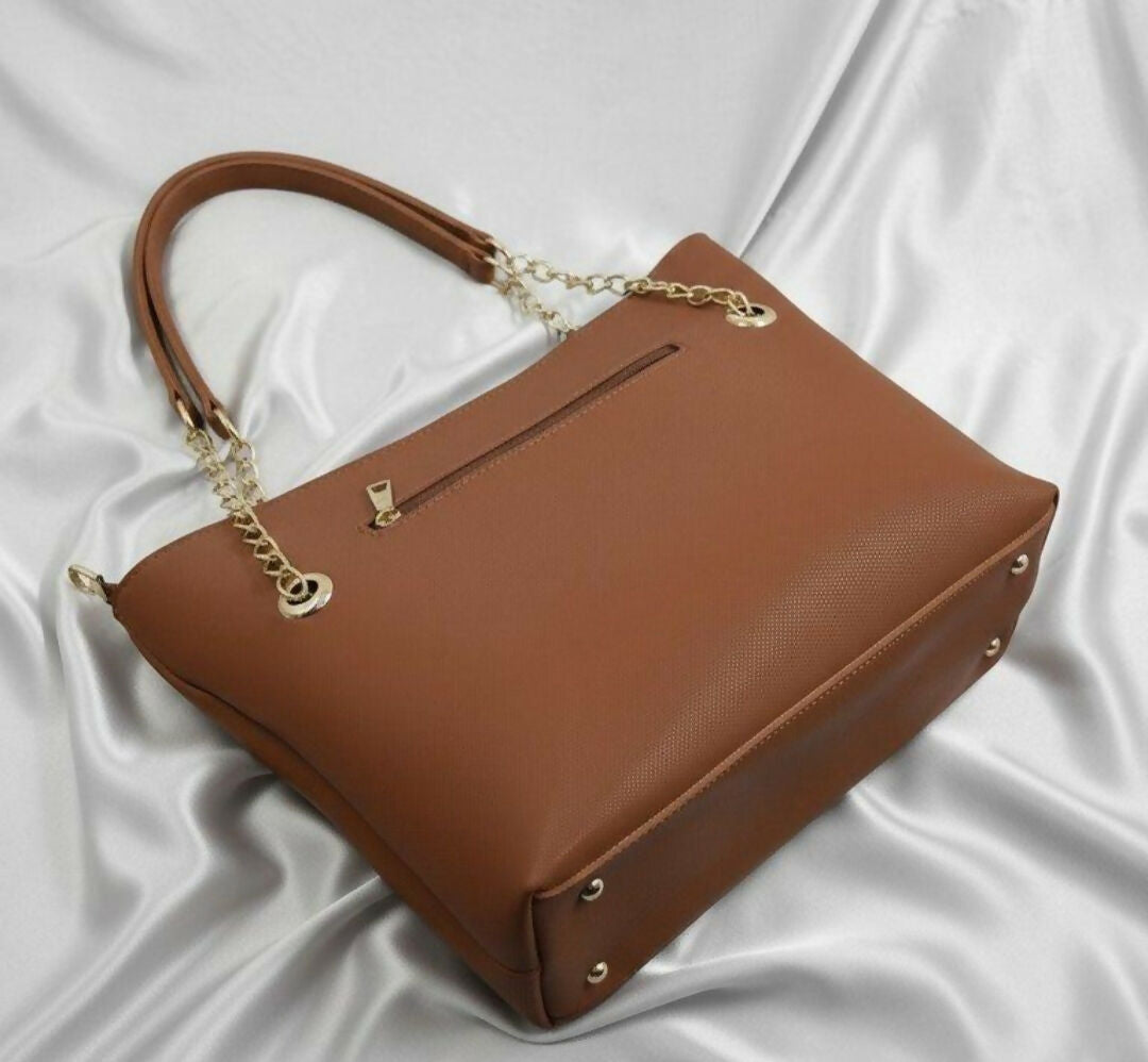 Chain Ladies Tote Bag-(00080-00082) Handbags for Women | Women Bags | Large | Brand New