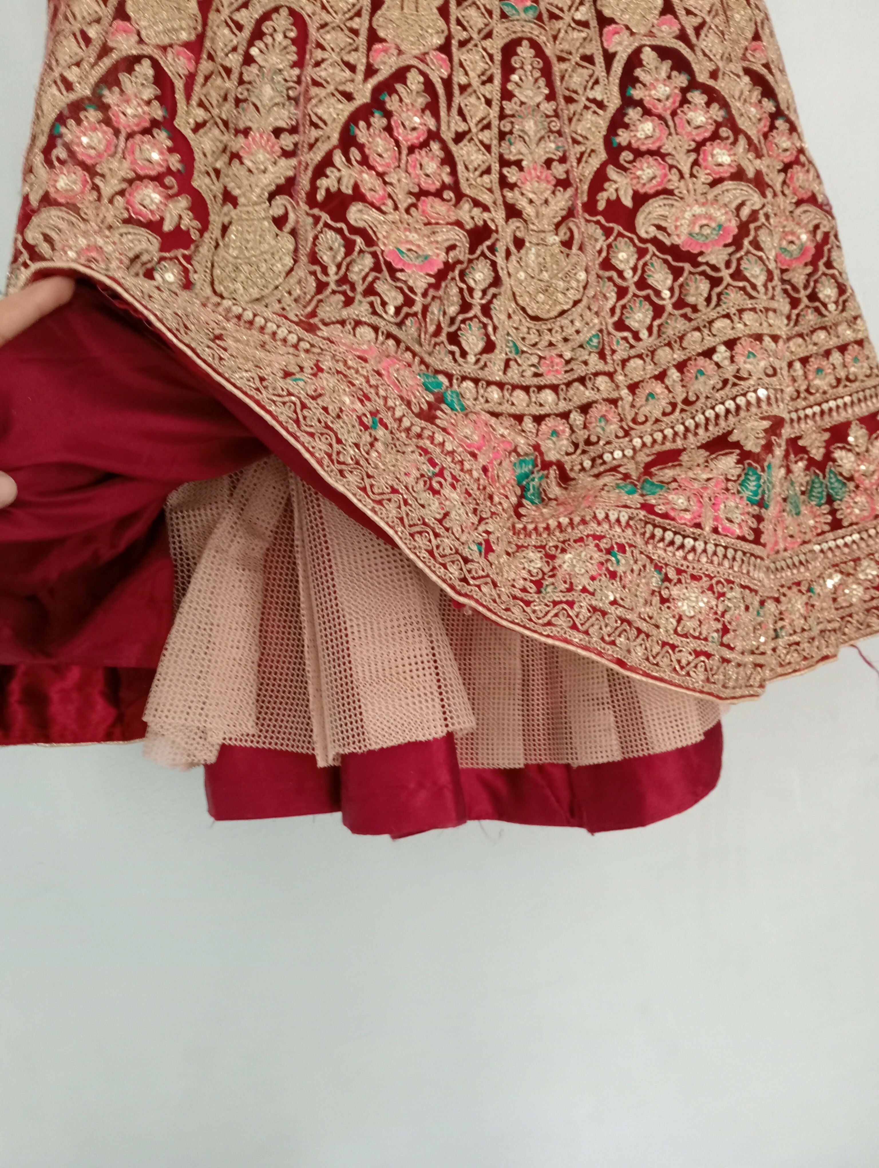 Indian style Red Bridal Lehnga | Women Bridals | Small | Worn Once