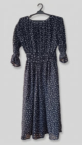 Polka Dot Maxi | Women Frocks & Maxis | Black | XSmall | Worn Once