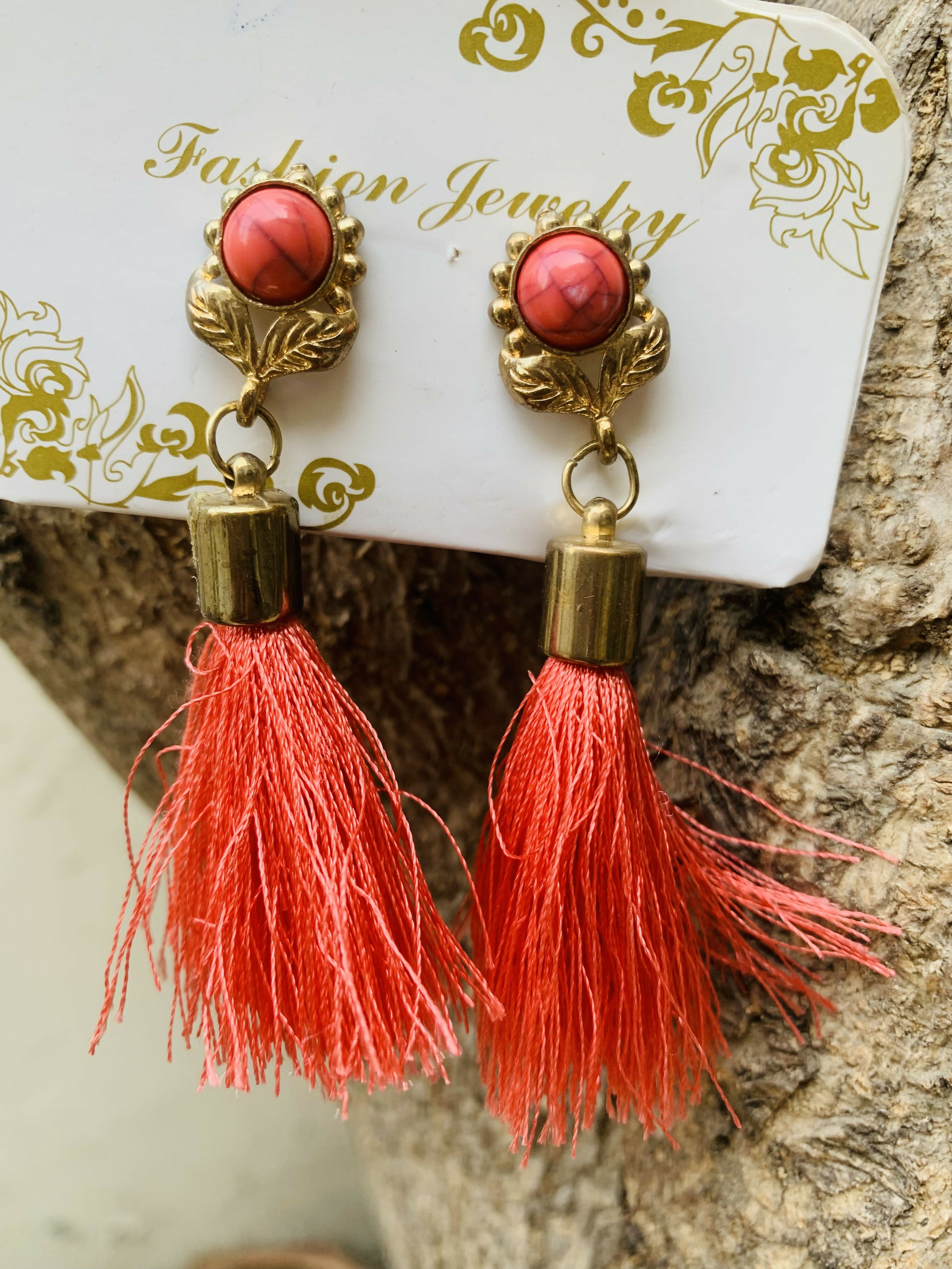 Orange Tessel Earrings | Women Jewellery | Small | New