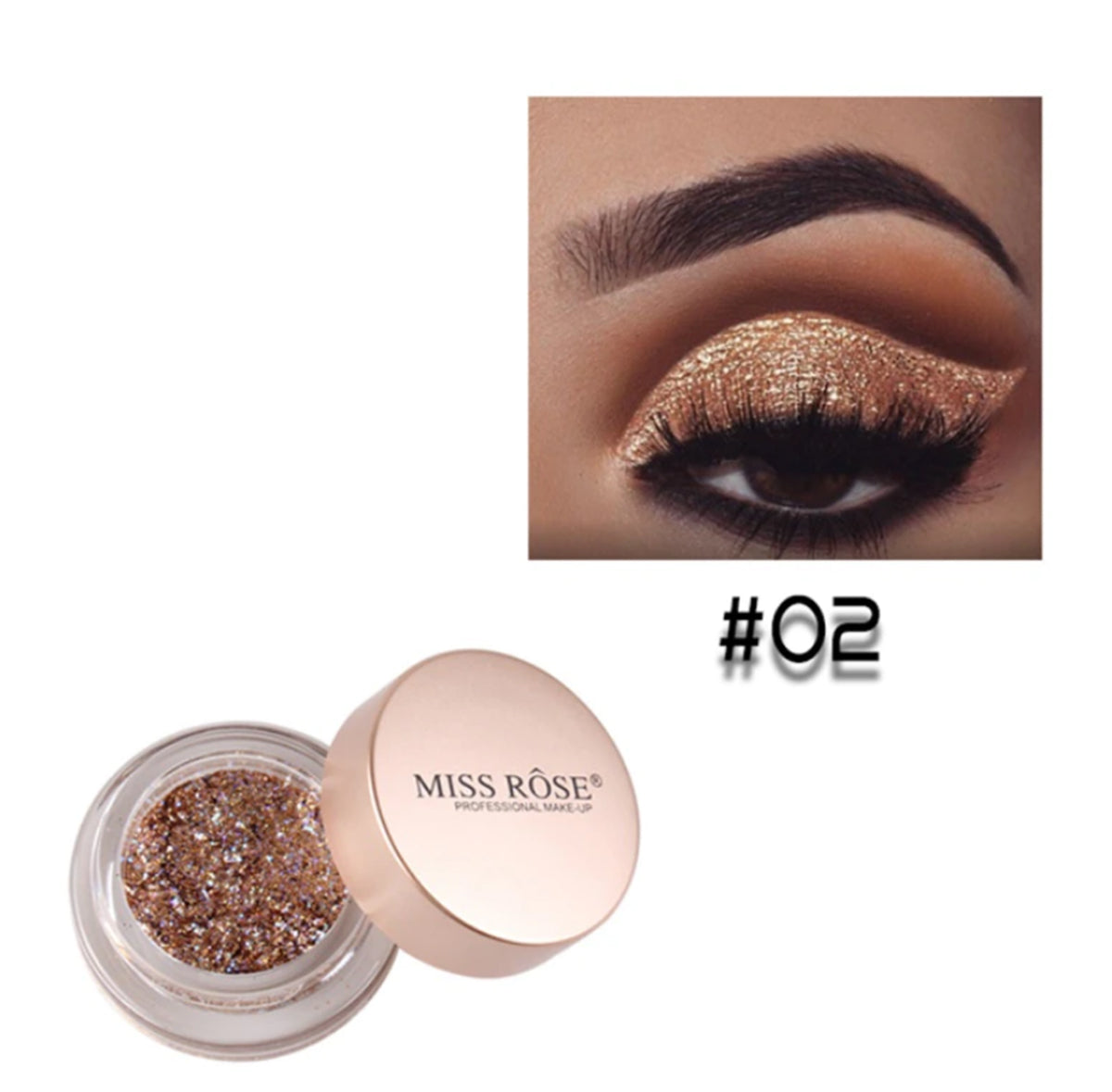Buy Miss Rose Glitter Metallic Shimmer Pearl Colorful Glitter Highlighter Cream in Pakistan
