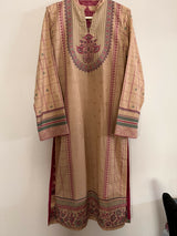 Jacquard Printed Kurta | Women Locally Made Kurta | Biege | XSmall | New
