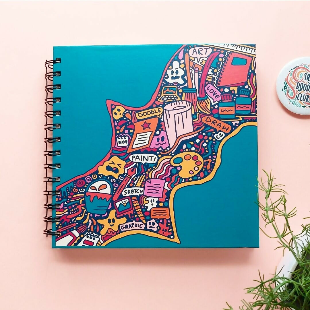 Art Blast Sketchbook- Teal Green | For Your Home | Books | New