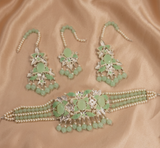 Oval Pearl Drop Choker Set-00275 | Women Jewelry | Wedding Jewelry & Sets | Brand New