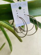 White silver loop Earrings | Women Jewelry | Small | New