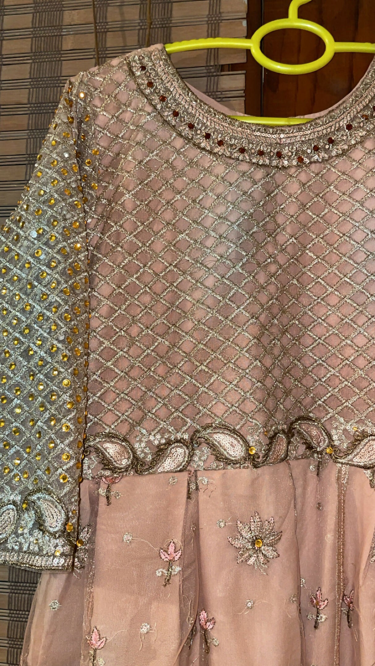 Tea Pink Embroidered Maxi | Women Frocks & Maxis | Medium | New