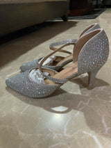 Borjan | Silver Heels | Women Heels | Size:40 | Worn Once