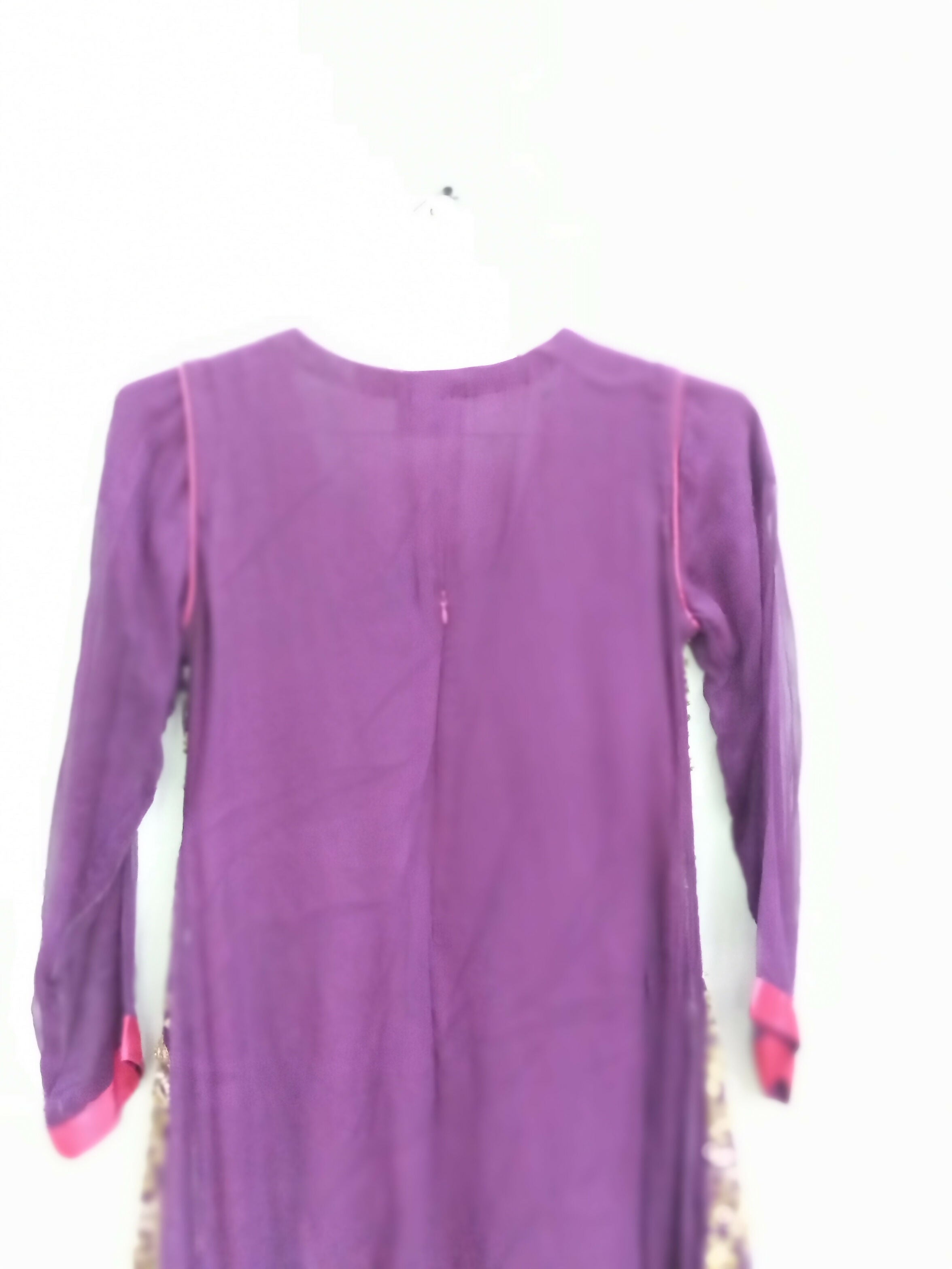 Purple Angharka with Shocking Pink | Women Locally Made Formals | Large | Preloved