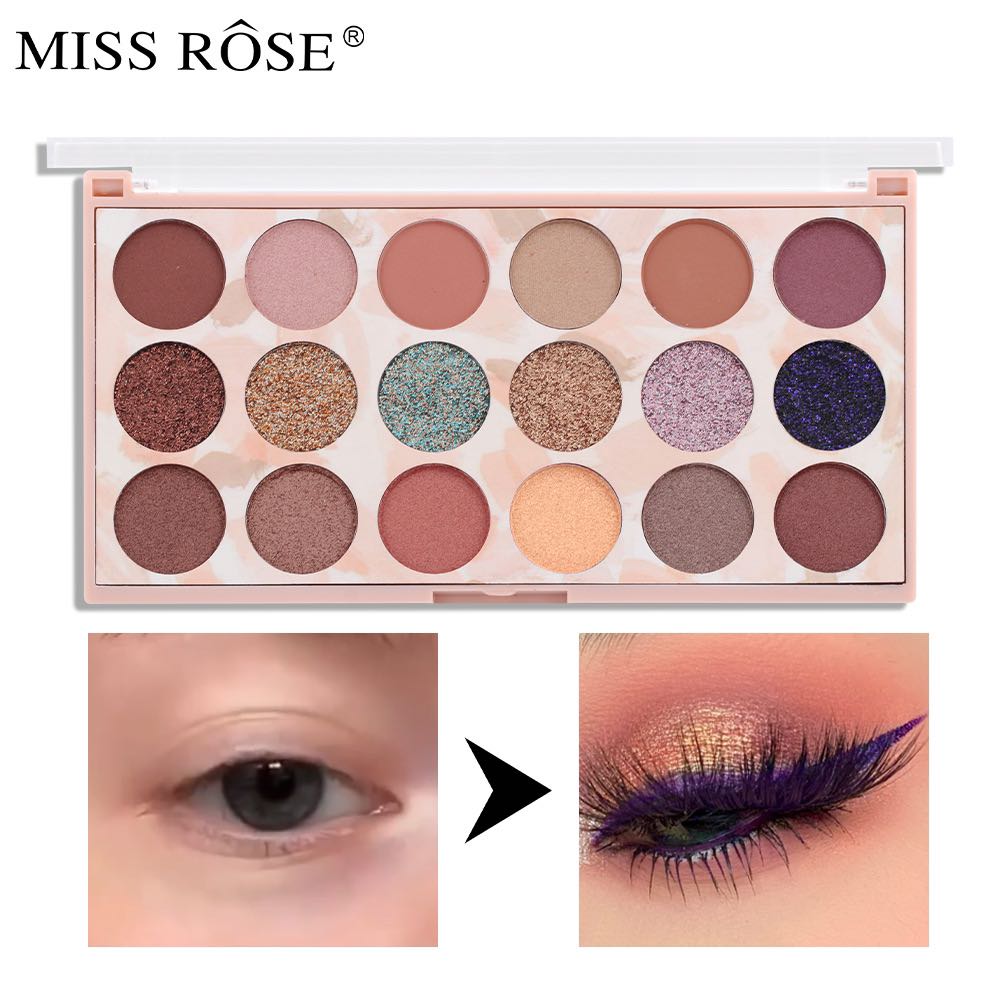 Buy Miss Rose Useful Delicate Highly Pigmented Beauty Sequins Eyeshadow Palette For Party Glitter in Pakistan