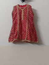 Beautiful Red Gota Work Kurta | Kids | Girls Tops & Shirts | Size 6 to 7 Years | Worn Once