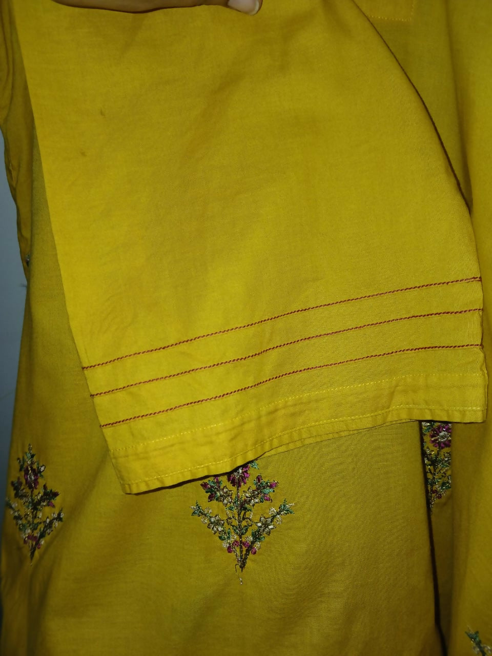 Asim Jofa | Women Branded Kurta | Mustard | Large | Preloved