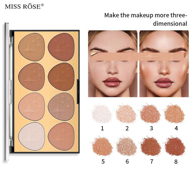 Buy Miss Rose Fashion Contouring Powder Wide Application Brighten Exquisite Face in Pakistan