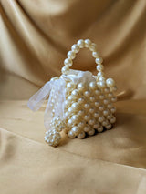 Bucket Pearl Beaded Bag | Women Bags | Size : 7x4 | New