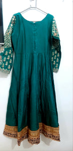 Green Pishwas | Women Locally Made Formals | Small | Worn Once