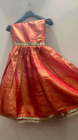 Frock with Gharara | Women Locally Made Formals | Small | Blue & Red | Brand New