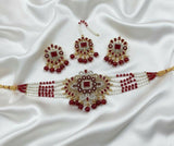 Flower Tear Pearl Drop Choker Set-00258 | Women Jewelry | Wedding Jewelry & Sets | Brand New