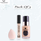 Buy Miss Rose Concealer Purely Natural Foundation And Blender 3 Pcs Set in Pakistan