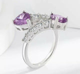 Round Heart Stone Ring Adjustable-00822 | Women Jewelry | Rings | Brand New