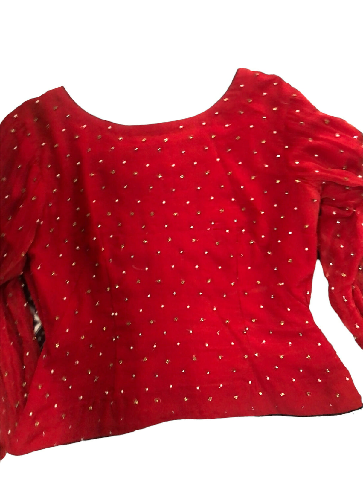 Red Black Chiffon Saree | Women Sarees | Women Locally Made Formals | Medium | Worn Once