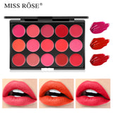 Buy Miss Rose 15 Colors Matte Long Lasting Waterproof Nourishing Lip Cream Palette 20 - Gm in Pakistan