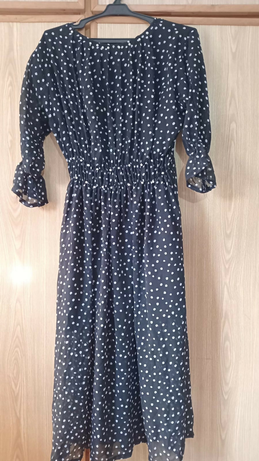 Polka Dot Maxi | Women Frocks & Maxis | Black | XSmall | Worn Once