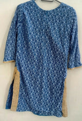 Blue Net Kurta | Women Locally Made Kurta | Small | Preloved