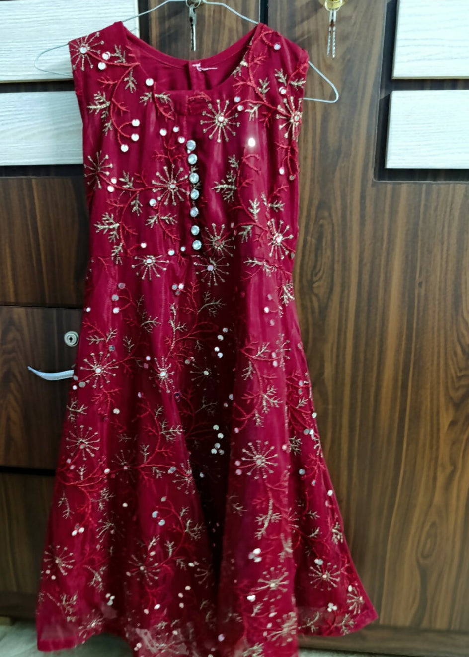 Maroon Maxi | Kids | Girls Skirts & Dresses | Size: 8 to 10 Yrs | Worn Once